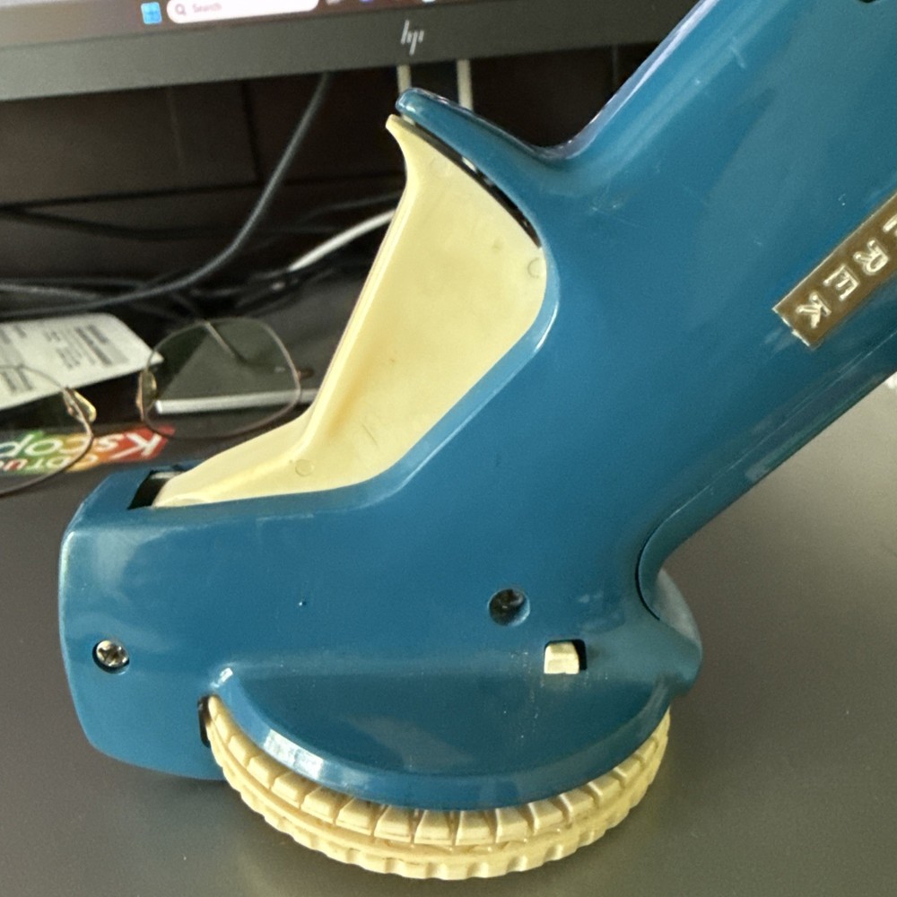 Vintage Astro Blue Rotary Label Maker