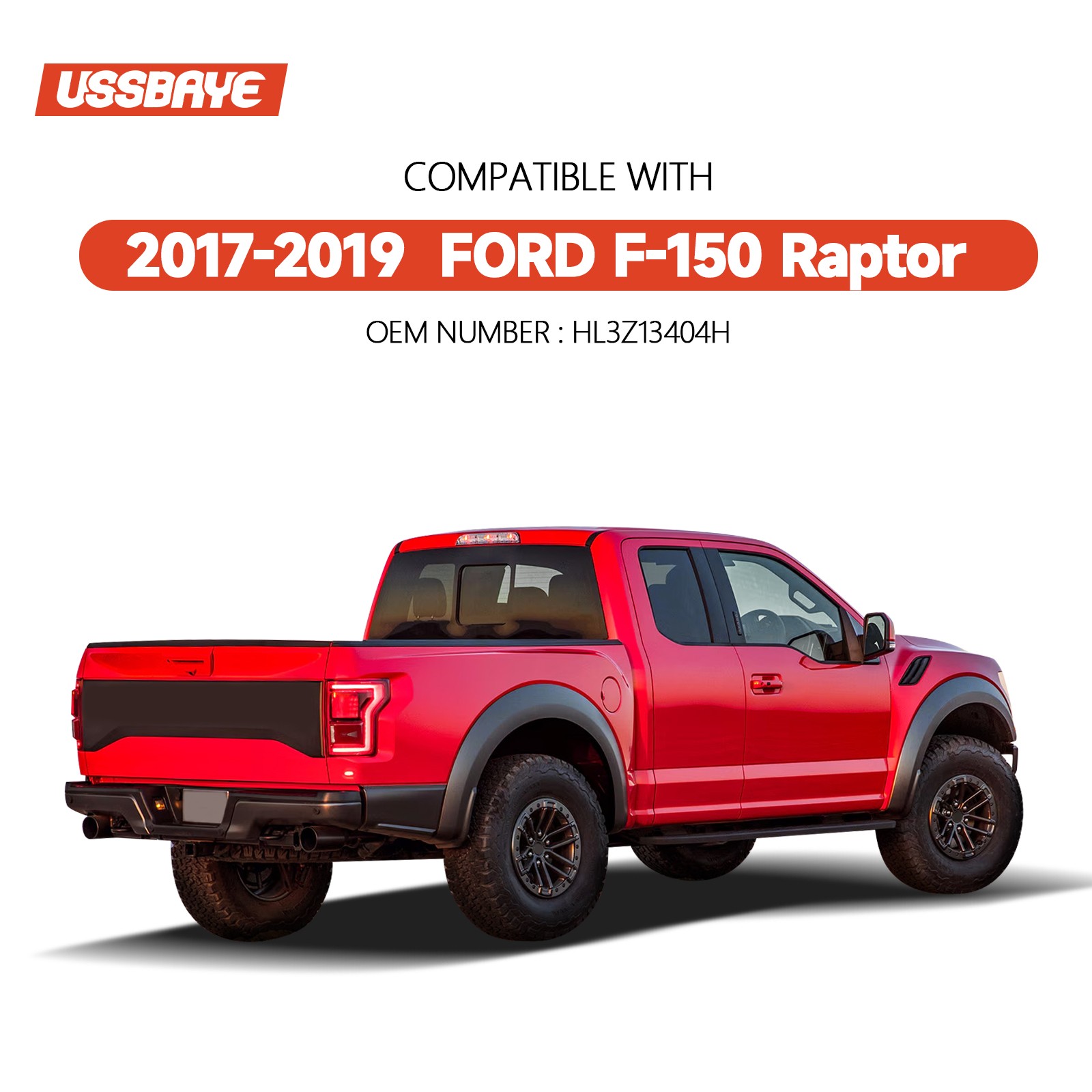 For 2017-2019 Ford F-150 Raptor LED Tail Light w/ Blind Spot Red Black Right