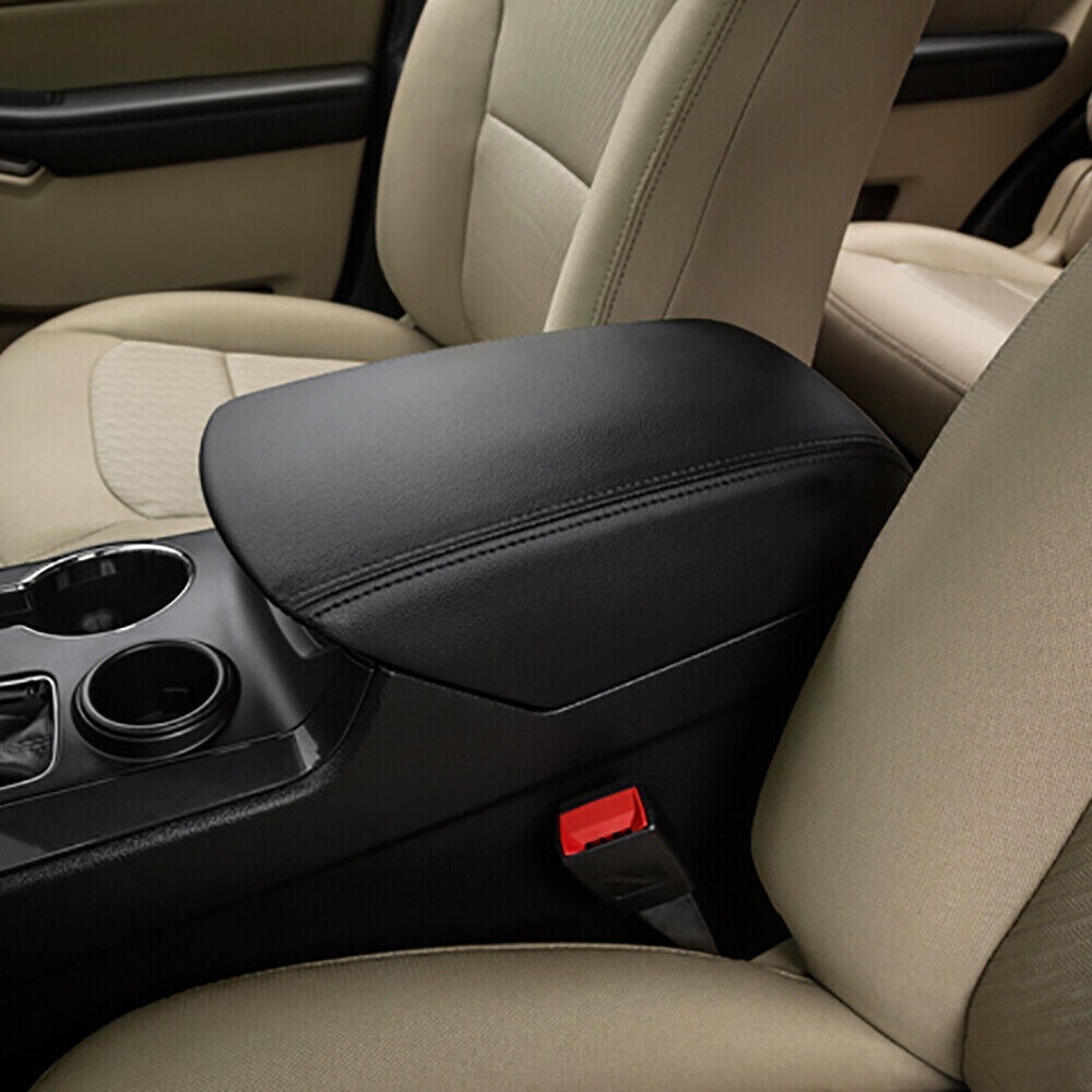 For 2011-2019 Ford Explorer Console Lid Armrest Cover Replacement Leather Black