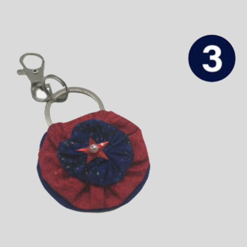 Usa Flag Colors , Red White Blue Felt Keychains