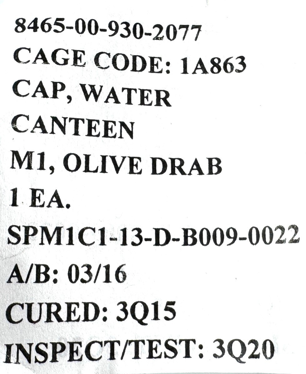 NEW Military M1 NBC CANTEEN DRINKING CAPS - OLIVE DRAB - FACTORY SEALED