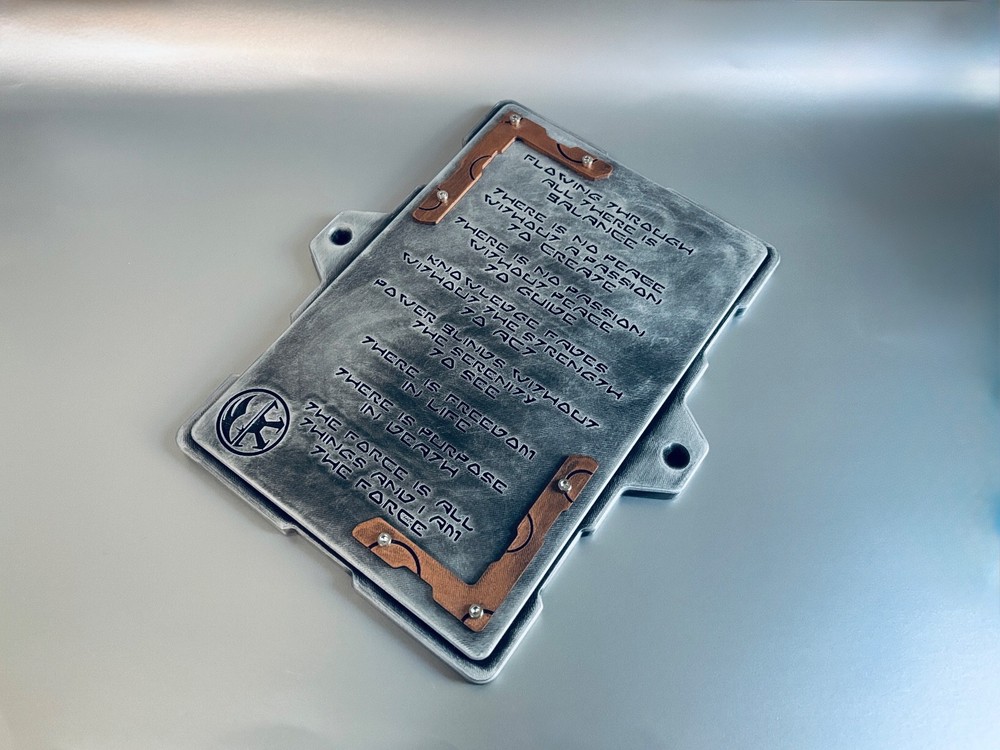 Gray Jedi Code Wall Plaque - Wall Mount Panel - Galaxy's Edge