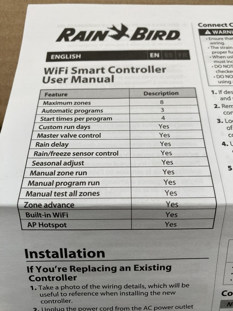 Rain Bird RC2 Smart Irrigation Controller 8 Station