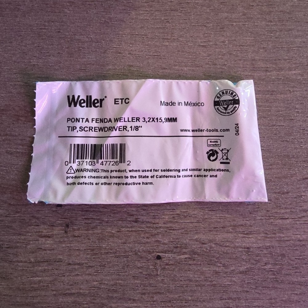 Weller ETC .125" x .027" x .625" ET Screwdriver Tip