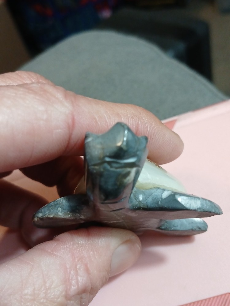 TURTLE Figurine Carved Stone Soapstone Agate 3” Aruba
