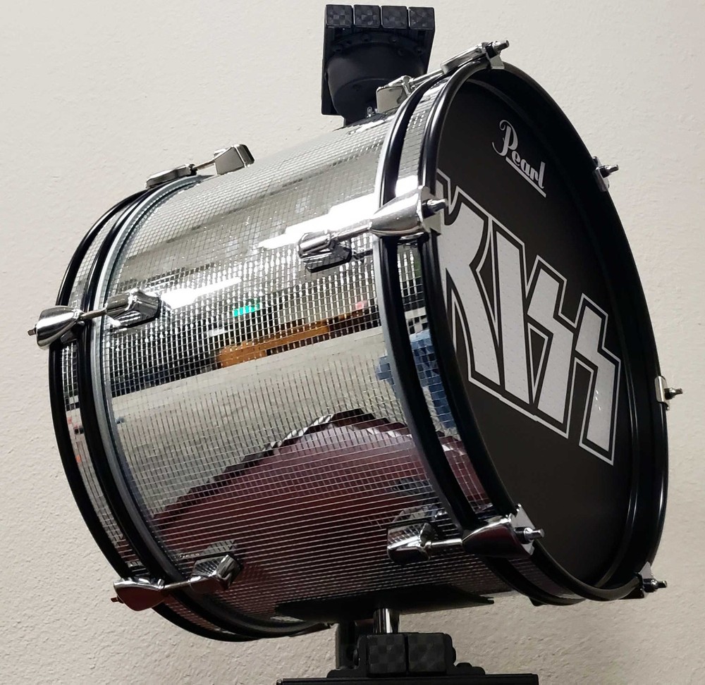 KISS Rotating Drum Display, Double Sided, Internal LED Lighting + Remote Control