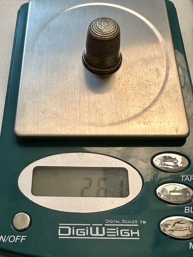 Vintage Sterling Silver Thimble 10