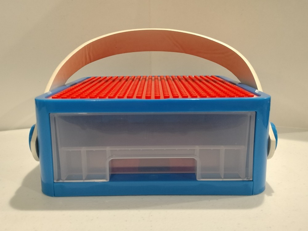 Retainer Lego Compatible Storage Container with Baseplate Top