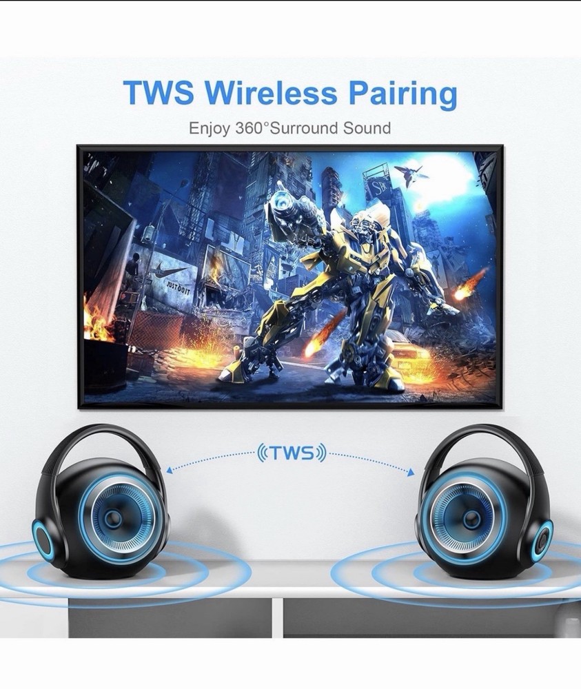 Wireless Karaoke Speaker w/ Mic & RGB Lights