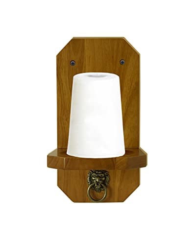 Wall Mounted Cone Chalk Holder, Pool Table Accessory, Solid Wood Classic Oak