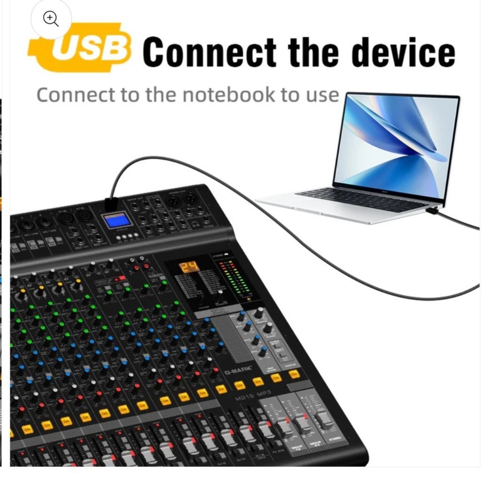 G-Mark MG16 MP3 Professional Audio Mixer Consule
