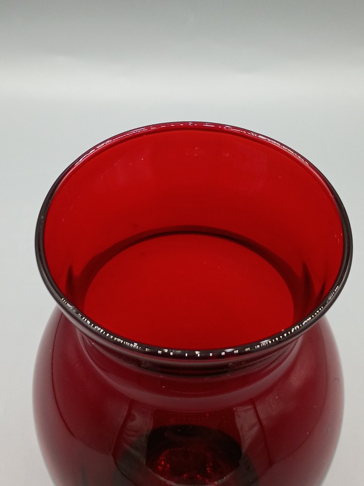 Vintage Ruby Red Glass Vase
