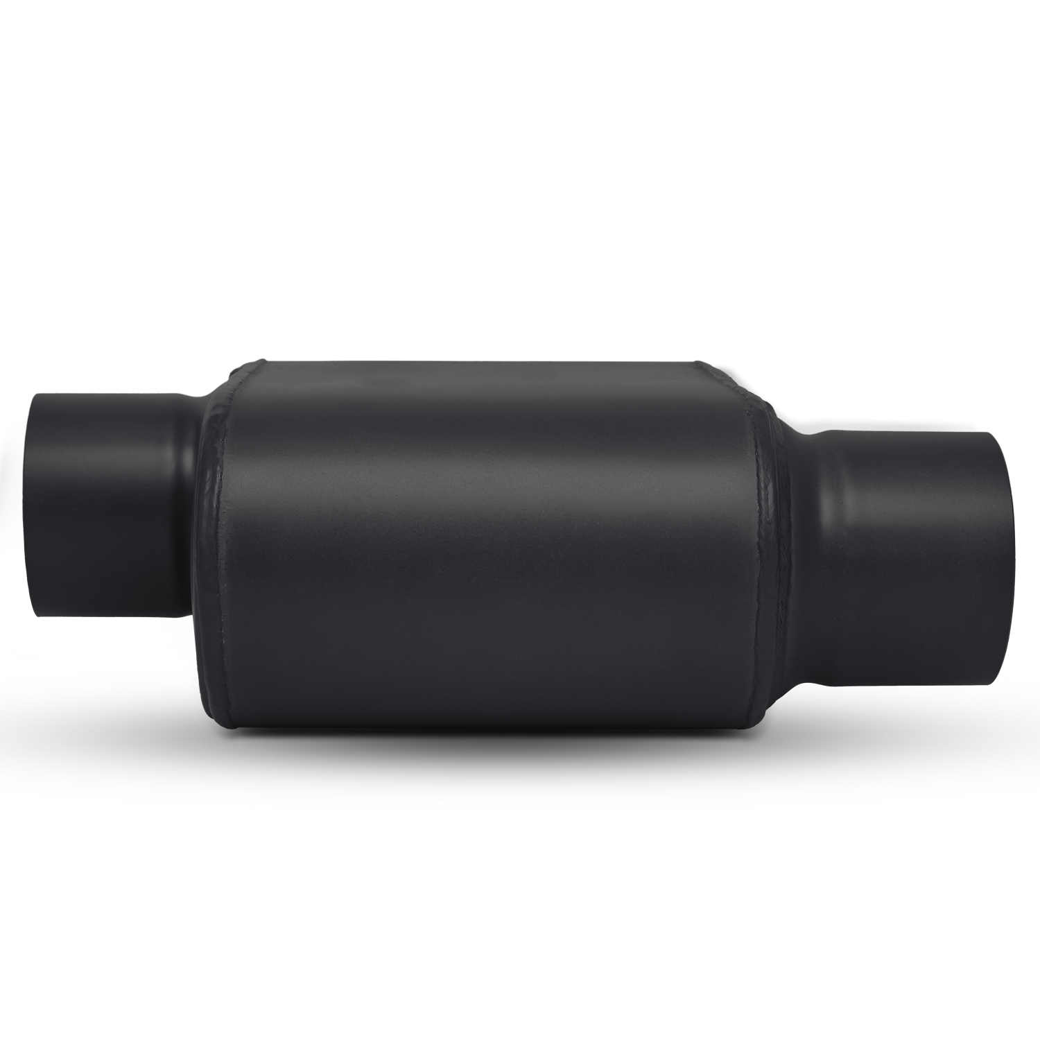 2 Pcs Black 2.25" Offset Inlet/Outlet Race Performance Chambered Exhaust Muffler