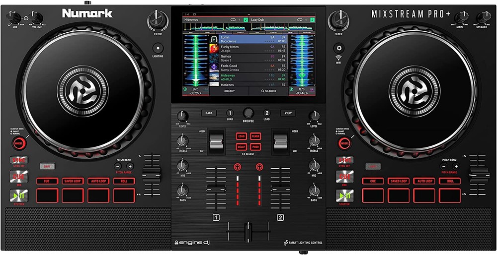 Numark Mixstream Pro+ Standalone DJ Controller Amazon Music, Serato & Virtual DJ