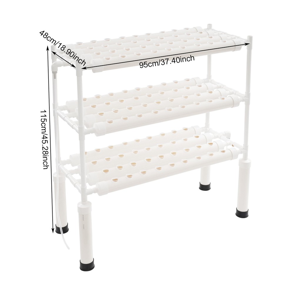 108-Hole Hydroponic Growing Kit Vertical Hydroponics Growing System for Balcony