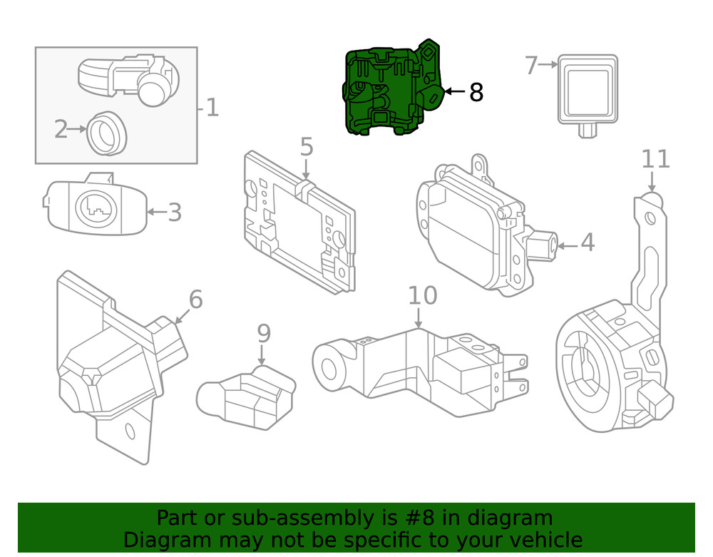 Genuine Subaru Radar Sensor Bracket 8821542010
