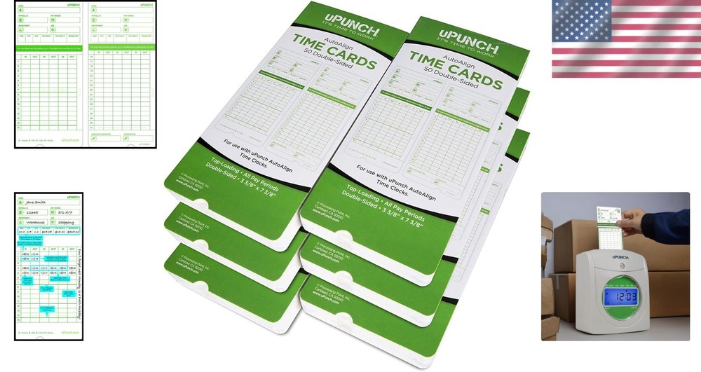 Efficient 300 Time Cards for HN3000 Time Clocks - Streamline Payroll Processing