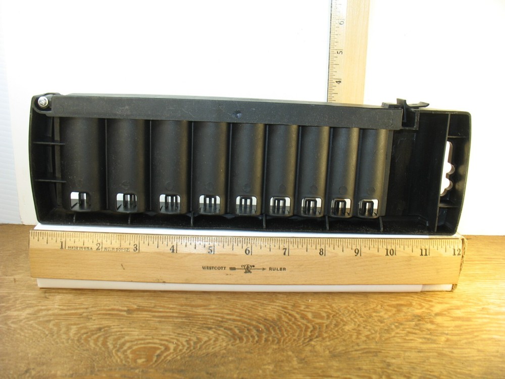 Empty Craftsman 9-Pc Standard Deep Socket Storage Rack (9)34558 - **NO TOOLS**