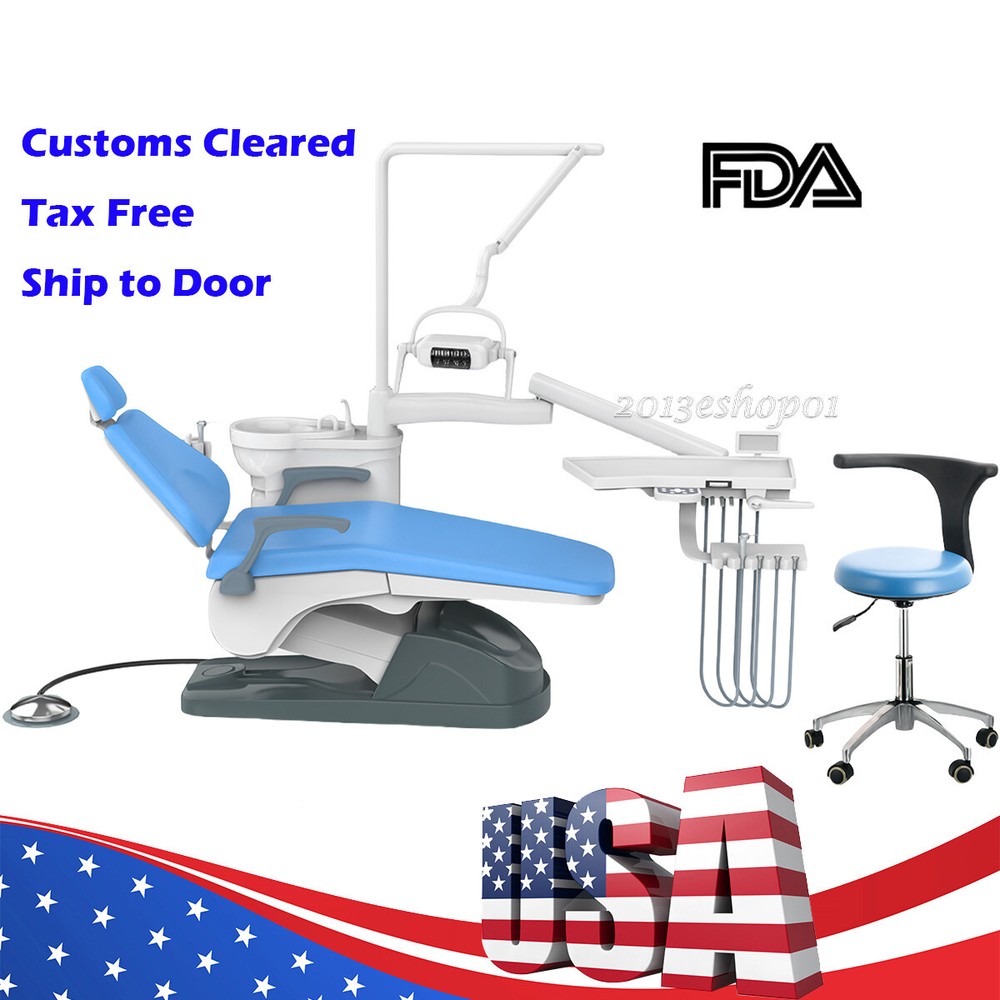 FDA Dental Unit Chair DC Motor Computer Controlled/Portable Unit Air Compressor