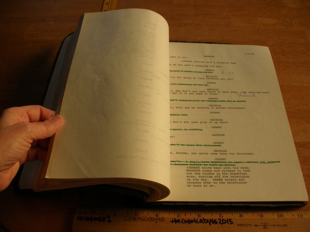 1970s James Duff Home Front ORiginal script with notes drawings