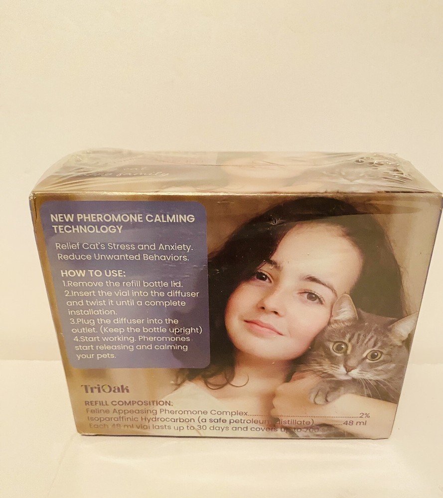 (2) TriOak Cat Calming Diffuser - Feline Anxiety Relief - Pheromone Diffuser 2-1