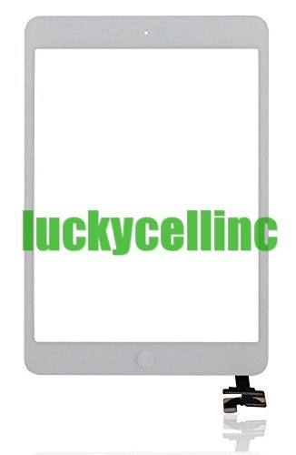 For Ipad Mini 1 2 Touch Screen Digitizer + IC Connector Chip + Home Button White