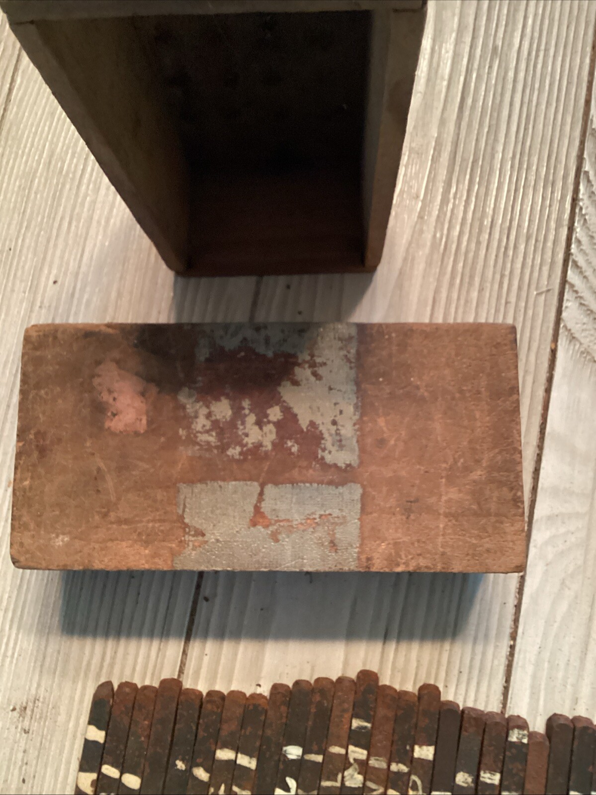 VTG Box Of Machinists Steel Letters. Set Of 28