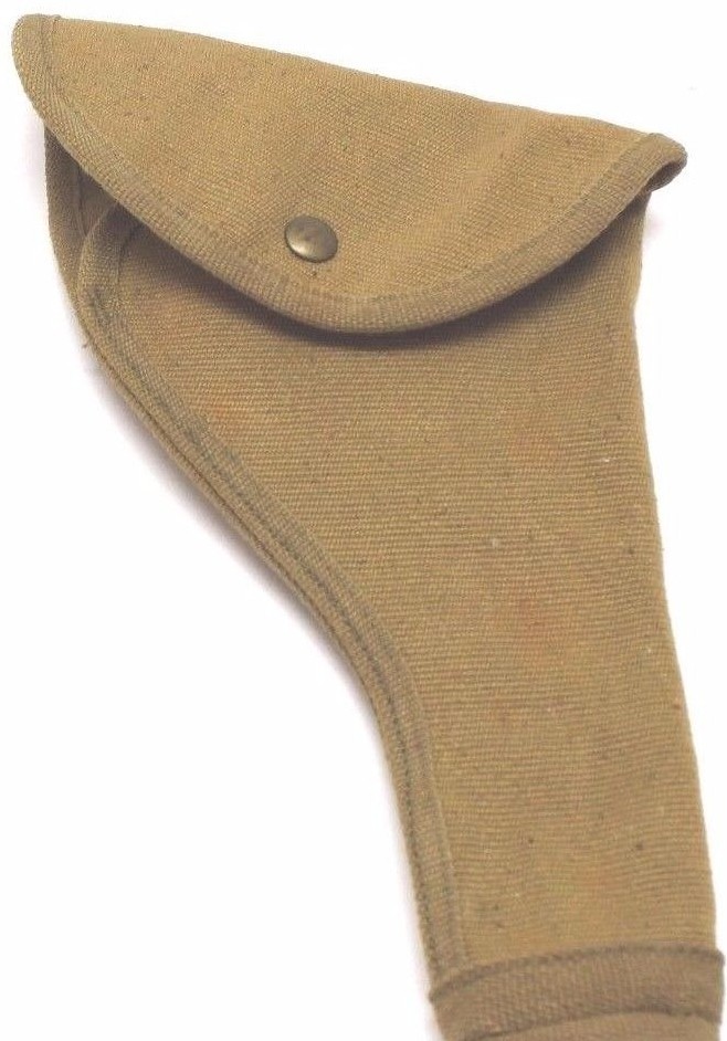 1943 British 455 Webley holster tan canvas fits US 45 clear markings each E9336