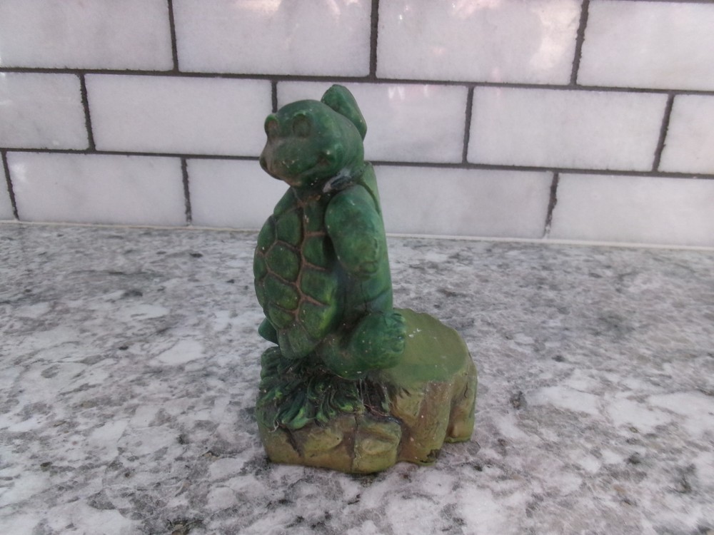 Turtle Figurine's, Book-Ends, Vintage, Pottery, Rustic,