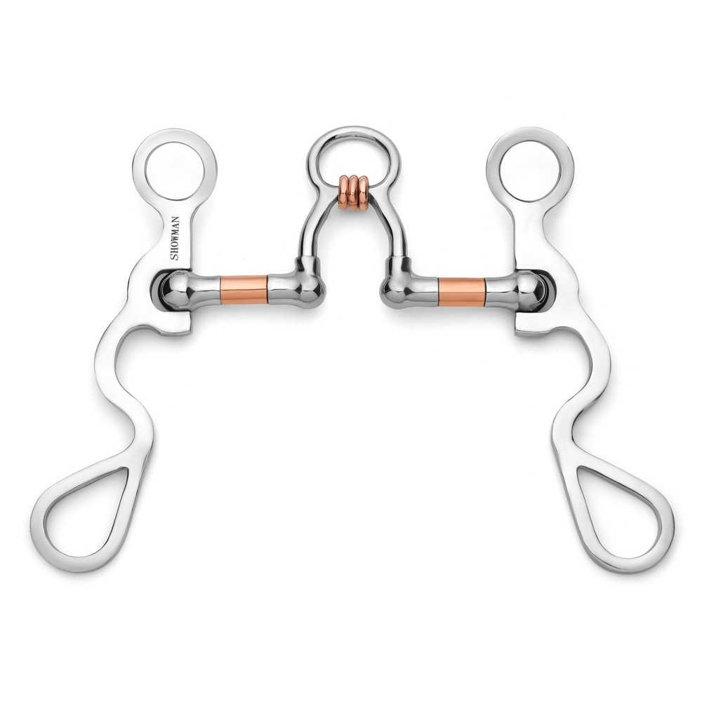 Showman S Shank Bit w/ Copper Wrapped Ported Rollers