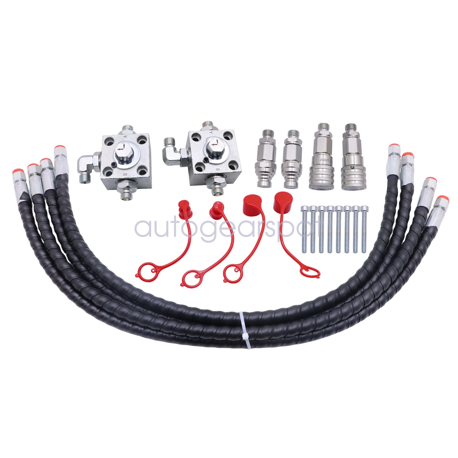 2 Three Way Diverter Valves For 1-2 ton Chinese Mini Excavator w/ Quick Connects