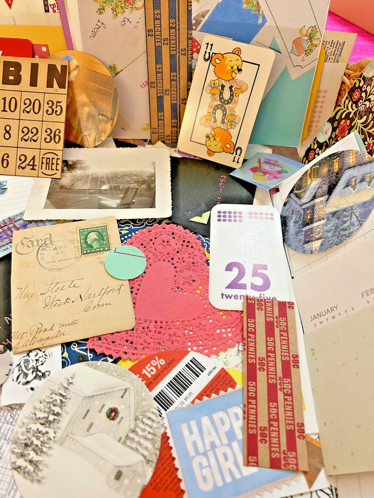 Junk Journal, scrapbooking, Collage Paper Ephemera Kit