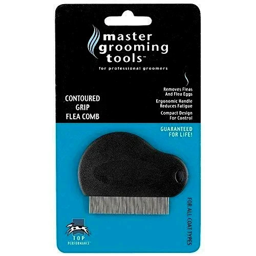 Master Grooming Tools Contoured Grip Flea Combs for Removing Fleas