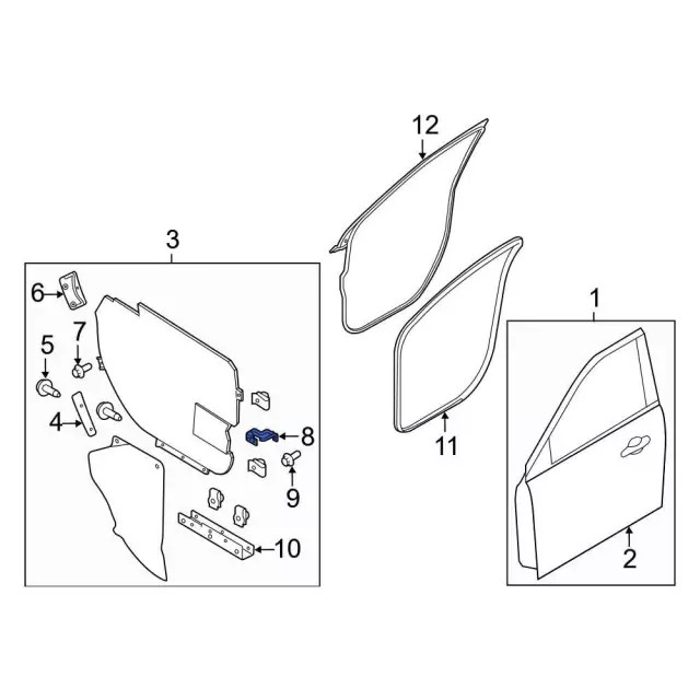 Genuine Ford Front Bracket DB5Z-78205A07-A