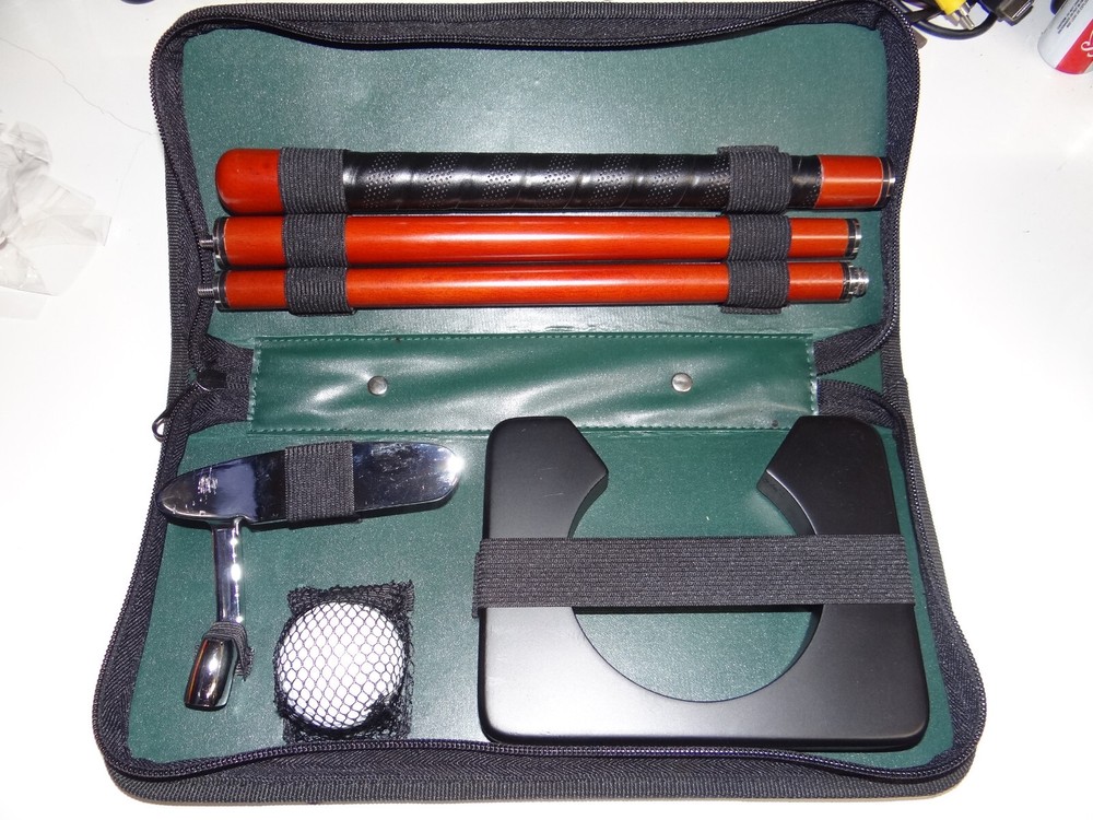 Executive Golf Putting Set  Complete with Black Travel Case