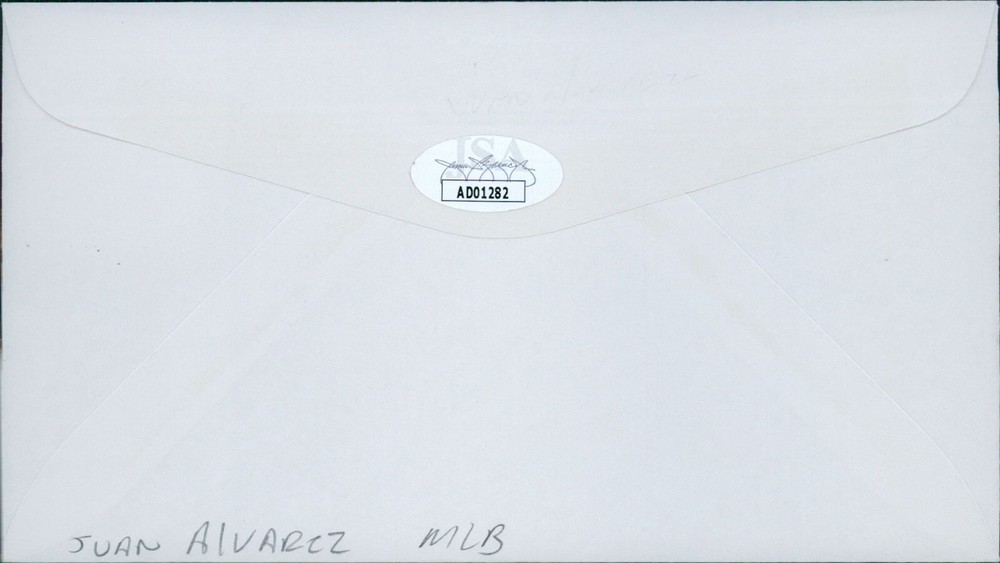 Juan Alvarez Anaheim Angels Signed Cachet Envelope JSA Authenticated