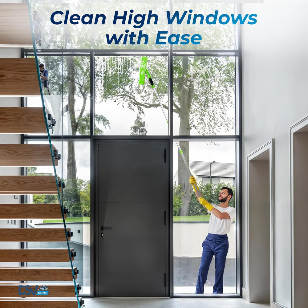 Professional Window Squeegee Window Cleaning 2 in 1 Rotatable Window Cleaning