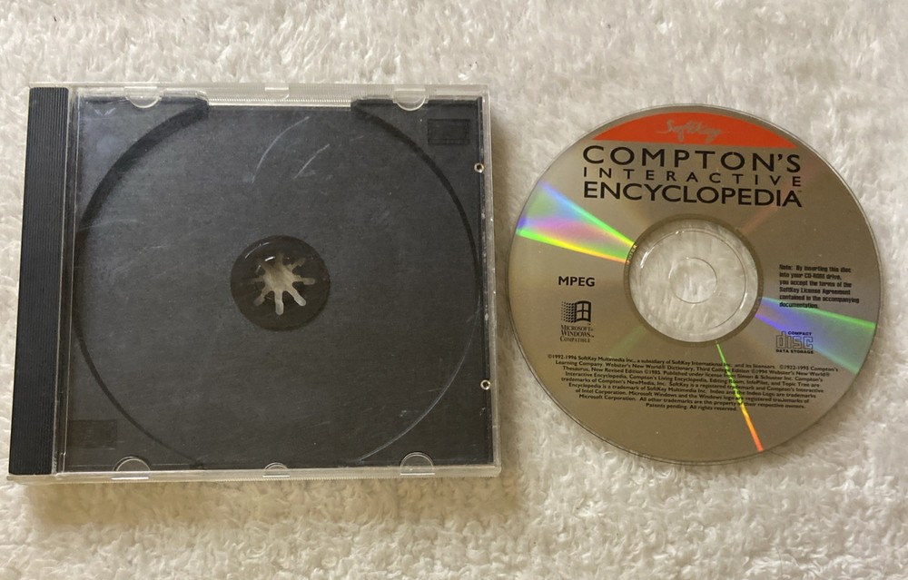 Compton's Interactive Encyclopedia PC CD ROM SoftKey Multimedia WIN VTG 1992