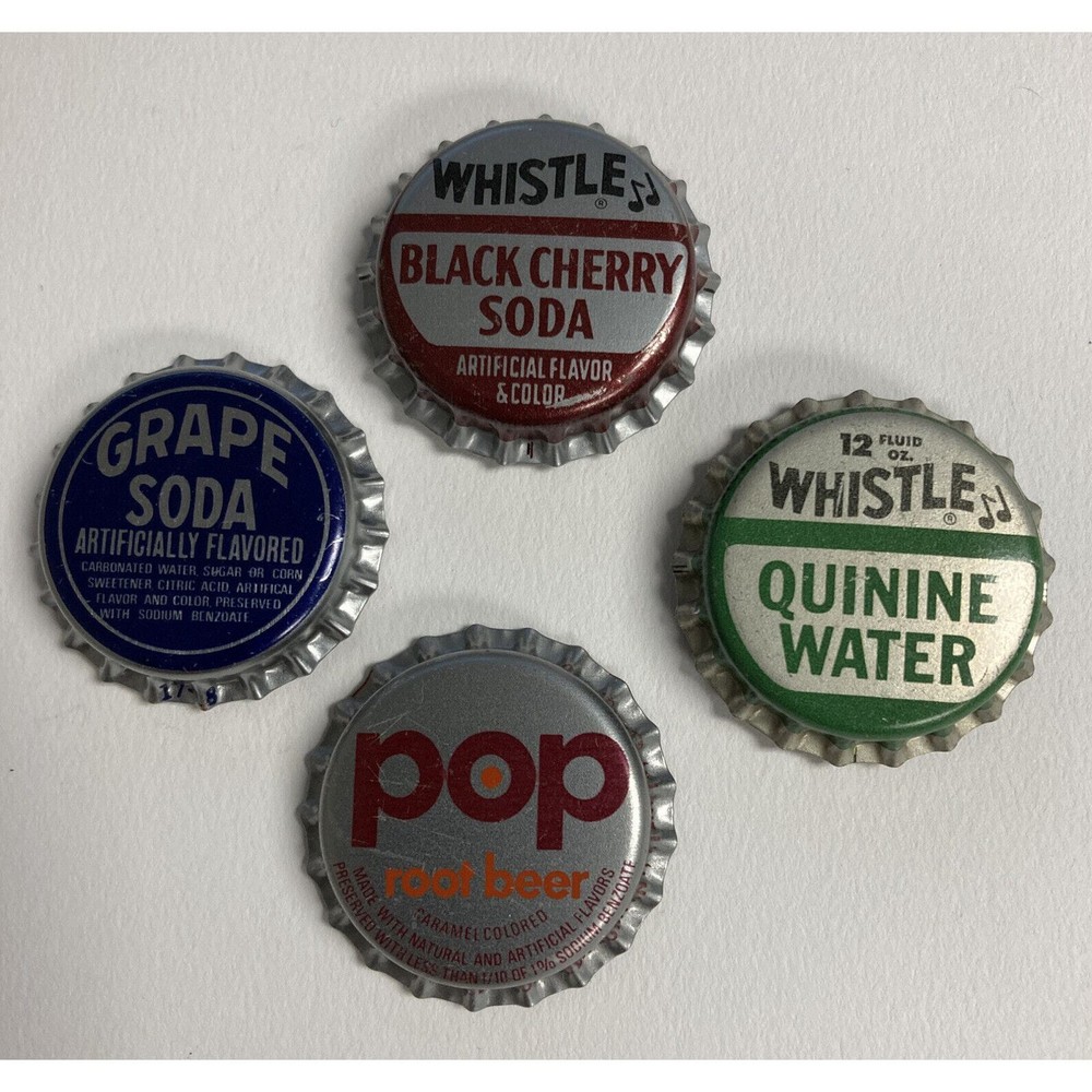 4 Nony NY Metal Bottle Cap Button Covers Decorative Multicolored