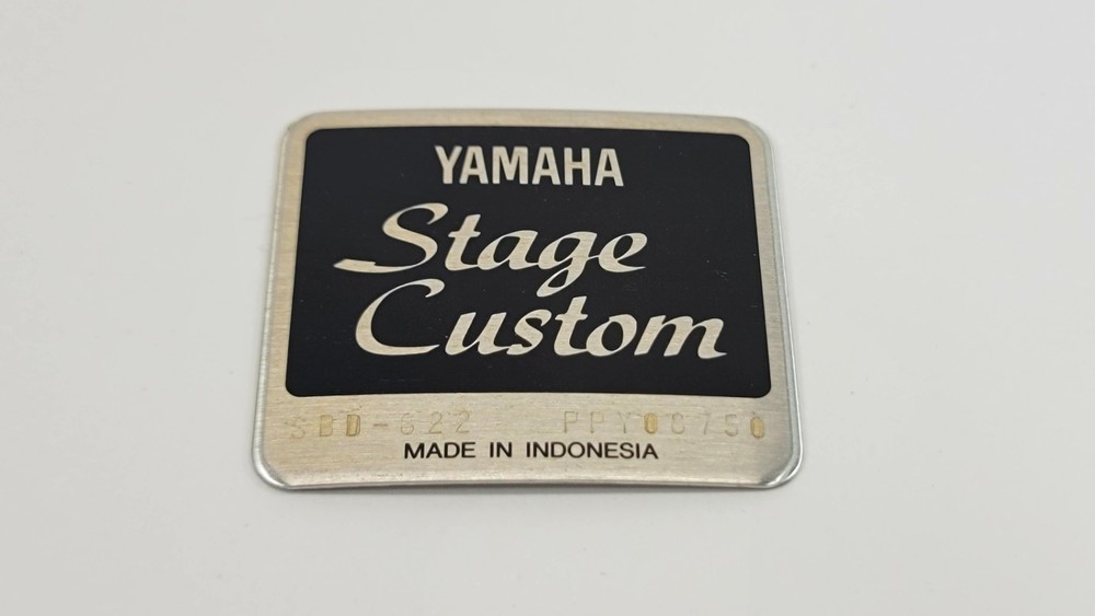 Yamaha Stage Custom Drum Badge with Serial Number