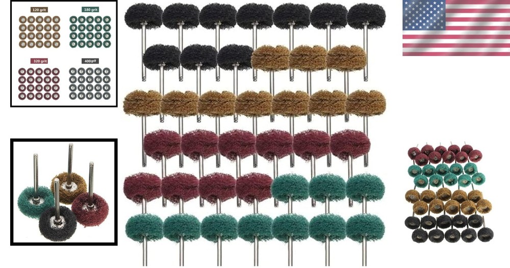 1" Diameter 40 Pack Aluminum Oxide Buffing Wheels for Rotary Tool Precision Work