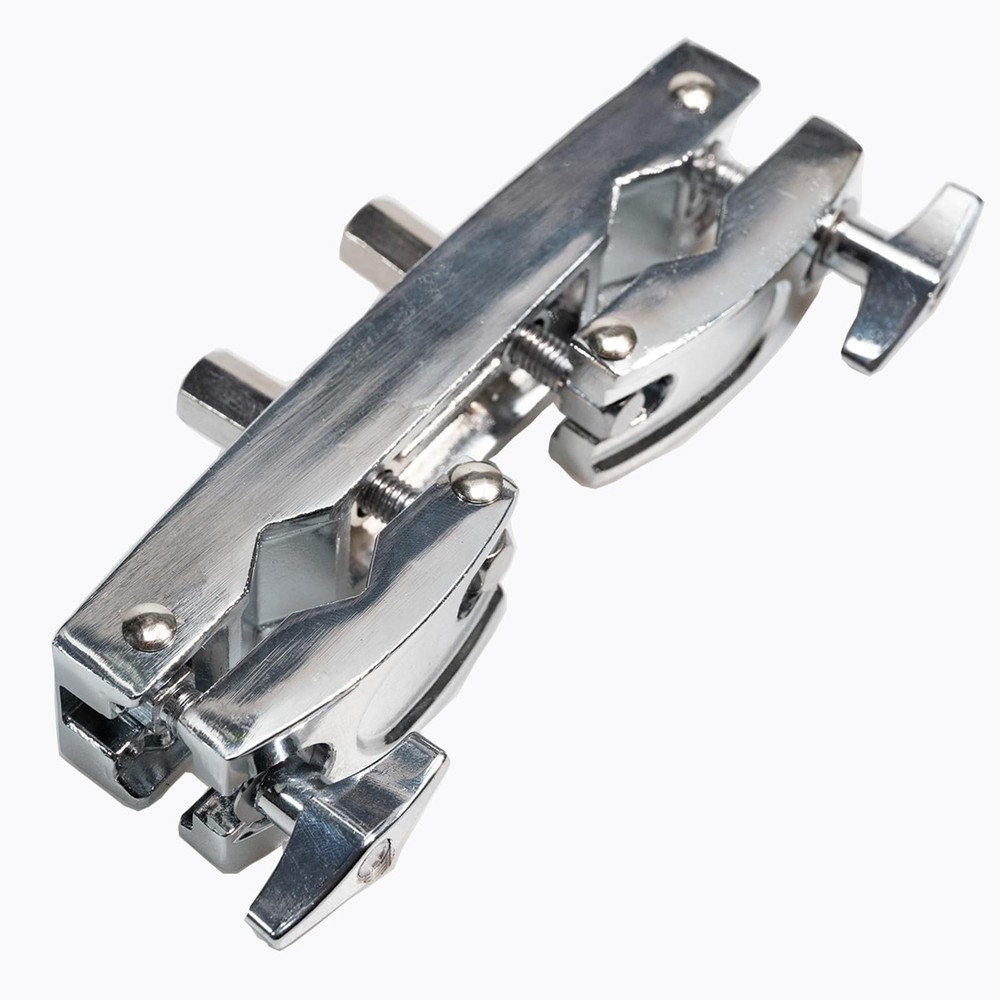 Silver Cymbal Stand Multi-Clamp Drum Mount Holder Adjustable Quick Release