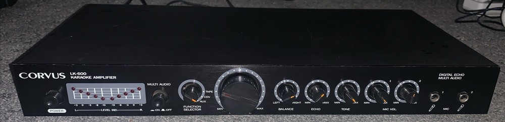 Corvus LK-600 Digital Echo Karaoke Amplifier System 2 Microphone Inputs Pre-Out