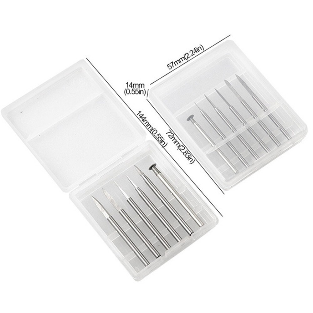 For Rotary Tool Compatible Complete 6Pcs Wood Carving Drill Bit Collection
