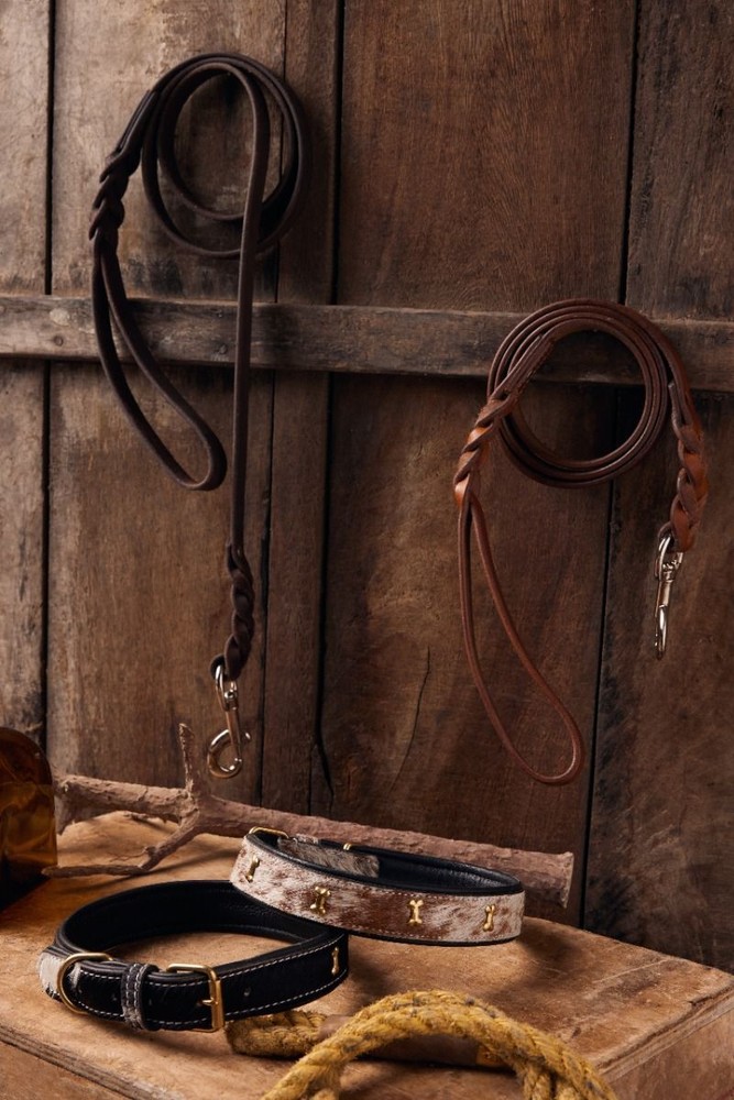 MYRA ~ LEATHER ~ HIDE ~ DOG ~ COLLAR