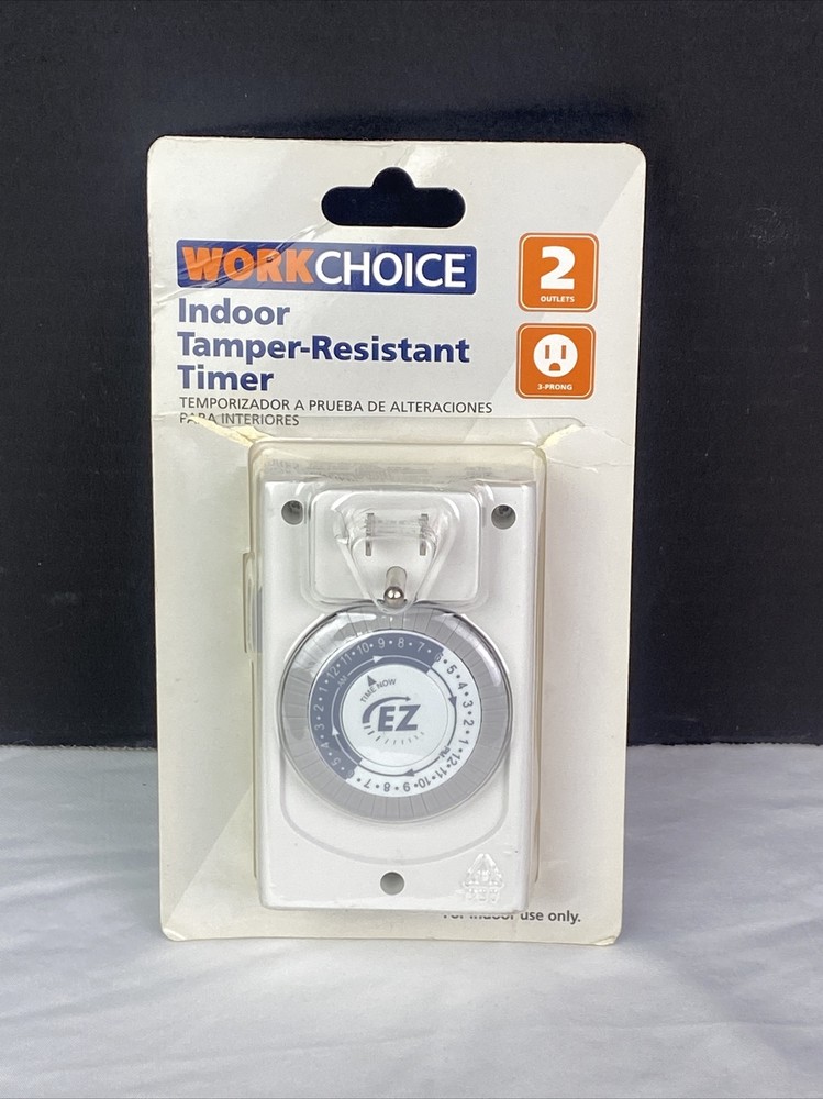 WorkChoice Indoor Tamper-Resistant Timer with 2 Outlets