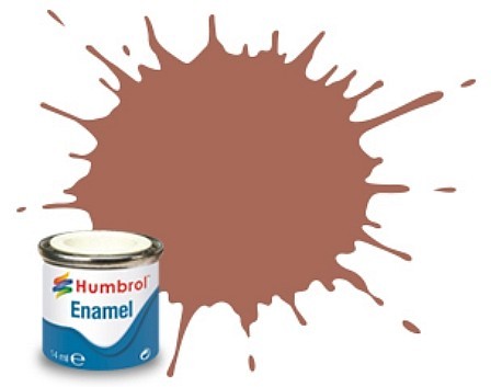 HMB-113 Humbrol 14ml. Enamel Matte Rust Tinlets (6)