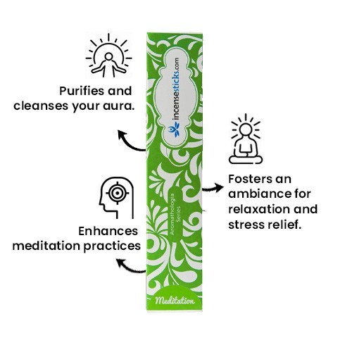 Meditation Incense 8" 12 Sticks Pack: 5 Packs