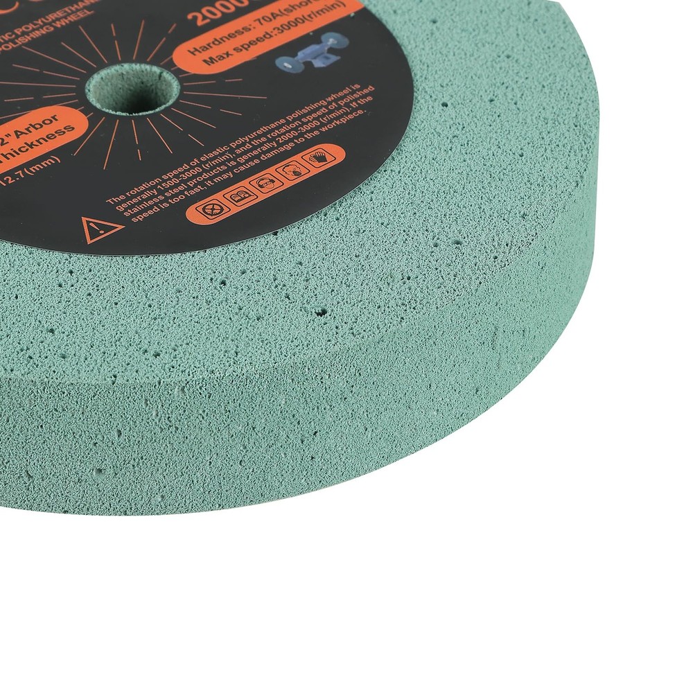 Elastic Polyurethane Buffing Wheels 6 Inch 2000 Grit. for Bench Grinding Whee...