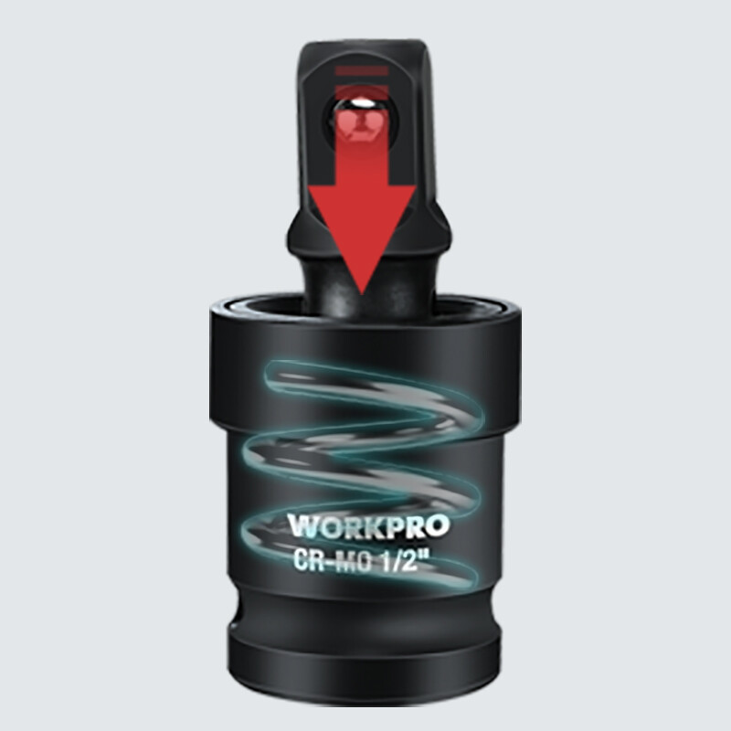 WORKPRO Impact Universal Joint Sets 3PCS 1/2" 3/8" 1/4" Dr Swivel Socket Adapter